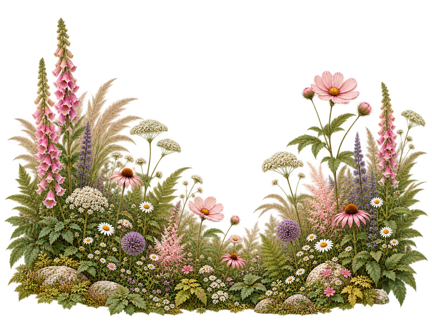Background garden foliage sitting behind business card